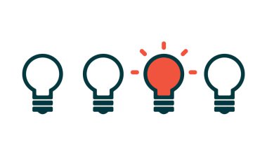 Ampul ile yaratıcı fikir kavramı