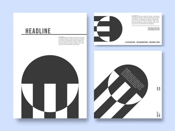Vorlagen für gedruckte Produkte. minimaler geometrischer Design-Hintergrund — Stockvektor