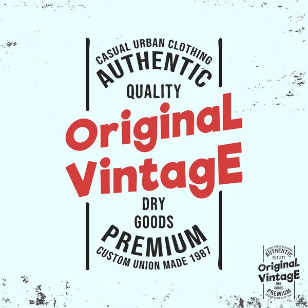 Sello vintage original para insignia, apliques, camiseta de etiqueta, jeans, ropa casual — Vector de stock