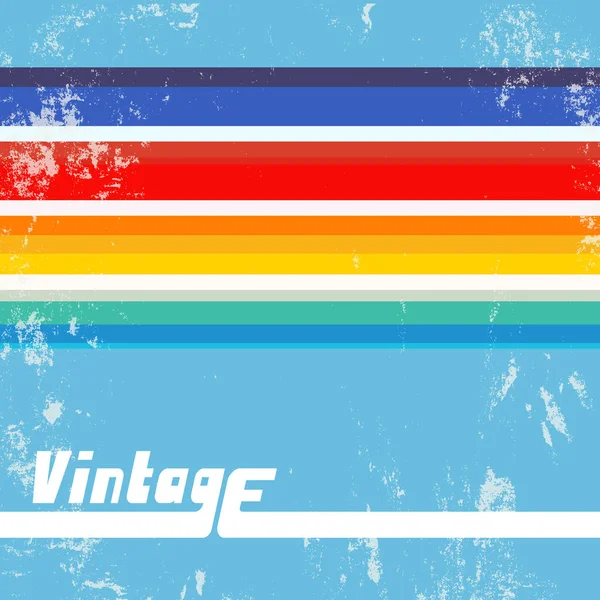 Ρετρό Φόντο Πολύχρωμες Γραμμές Vintage Grunge Σκηνικό Χρώμα Ρίγες Εικονογράφηση — Διανυσματικό Αρχείο