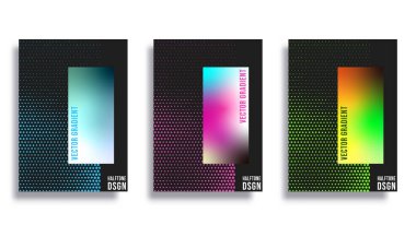 Arka renk gradyan ve yarı ton desen tasarımı ile