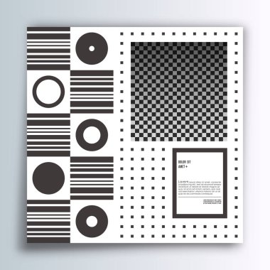 Kare banner şablon. Minimal modern tasarım arka plan.