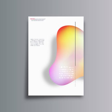 Arka plan degrade şekilleri afiş, el ilanı, afiş, broşür kapak veya diğer yazdırma ürünleri ile