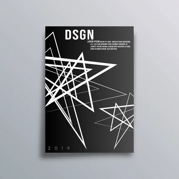 Abstraktní geometrický design pro leták, obal brožury, typografii nebo jiné tiskařské výrobky — Stockový vektor