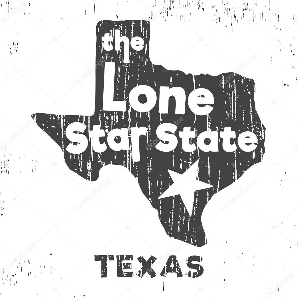 Texas - the lone star state t-shirt stamp