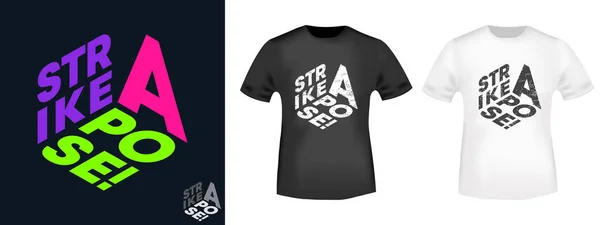 Acerte uma impressão de camiseta para camisetas applique, slogan de modas, crachá, roupas de etiqueta, jeans e roupas casuais — Vetor de Stock