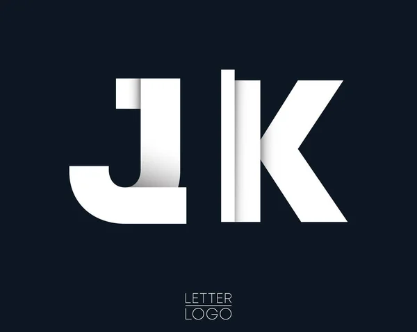 Letter J and K template logo design — Stock Vector