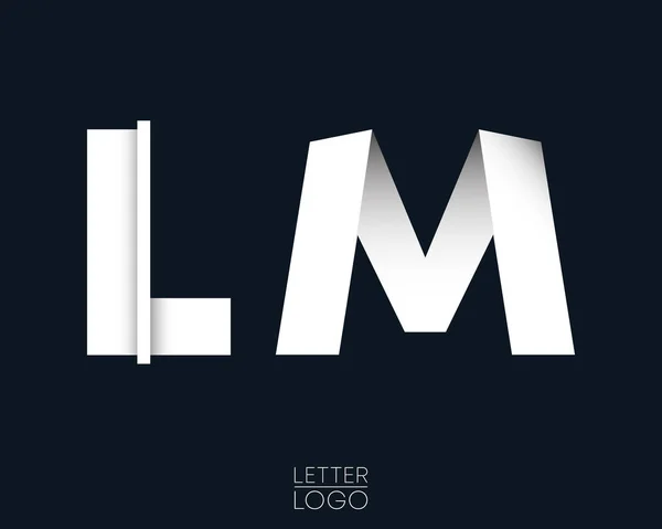 Letter L and M template logo design — Stock Vector