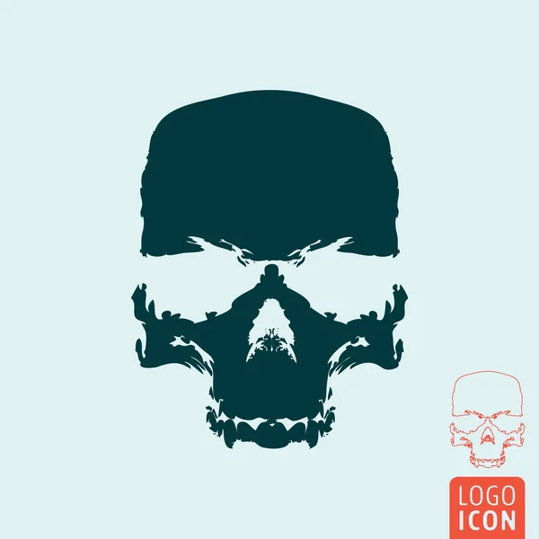 Skull icon. Grunge skull symbol. Vector design illustration — Stock Vector