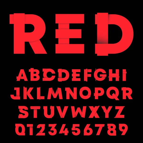 Γράμματα και αριθμοί σκίασης ντεγκραντέ σχεδίαση. Πρότυπο γραμματοσειράς αλφαβήτου. — Διανυσματικό Αρχείο