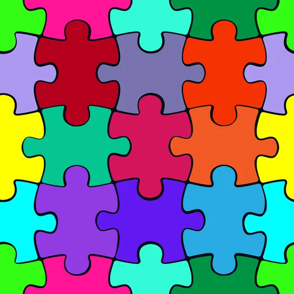 Colorido rompecabezas sin costuras fondo del patrón. Plantilla piezas Jigsaw — Foto de stock gratuita