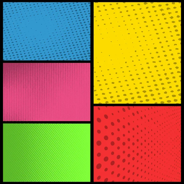 Halftone desen tasarımı ile boş çizgi roman sayfası arka plan şablonu. Vektör çizimi