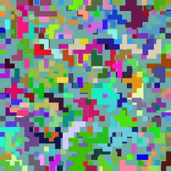 Pixel无缝模式模板。 多种颜色的迷彩服背景。 矢量说明 — 图库矢量图片