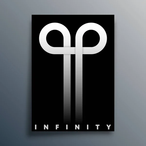 Infinity Loop Symbol Design Poster Flyer Brochure Cover Typography Other — Stock Vector