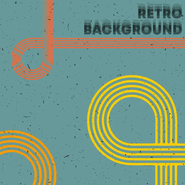 Retro grunge texture background with vintage color stripes. Vector illustration — Stock Vector