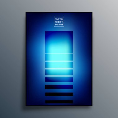 Poster, el ilanı, broşür kapağı veya diğer baskı ürünleri için gradyan doku tasarımlı soyut geometrik tipografi. Vektör illüstrasyonu