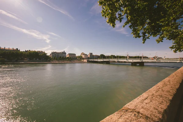 France Lyon June 2017 Georges Menceau Bridge Lyon France — Zdjęcie stockowe