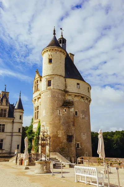Julho 2017 Castelo Chenonceau França Fachada Castelo Medieval Senhoras Castelo — Fotografia de Stock