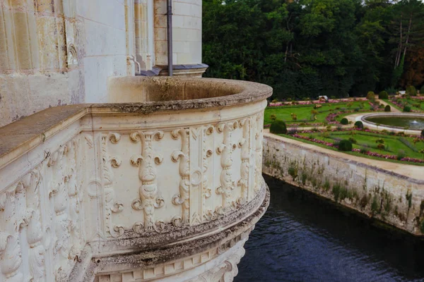 2017年7月23日 Chenonceau 的城堡 中世纪女子城堡的门面 Chenonceau 城堡和花园的皇家中世纪城堡 Chenonceau 卢瓦尔河谷 教科文组织文物遗址 — 图库照片