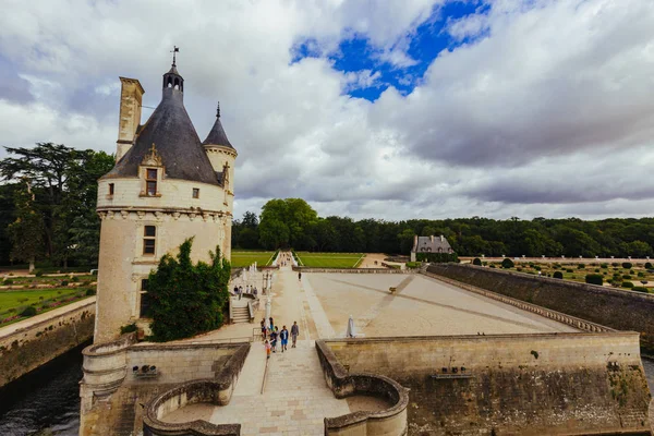 Juillet 2017 Château Chenonceau France Façade Château Médiéval Des Dames — Photo