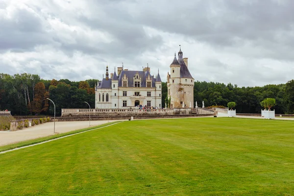 Juli 2017 Slott Chenonceau Frankrike Fasaden Det Medeltida Slottet Damer — Stockfoto