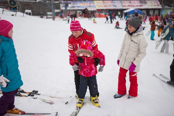 Ukraine Kiev Ski Resort Protasov Yar Января 2015 Лыжный Склон — стоковое фото