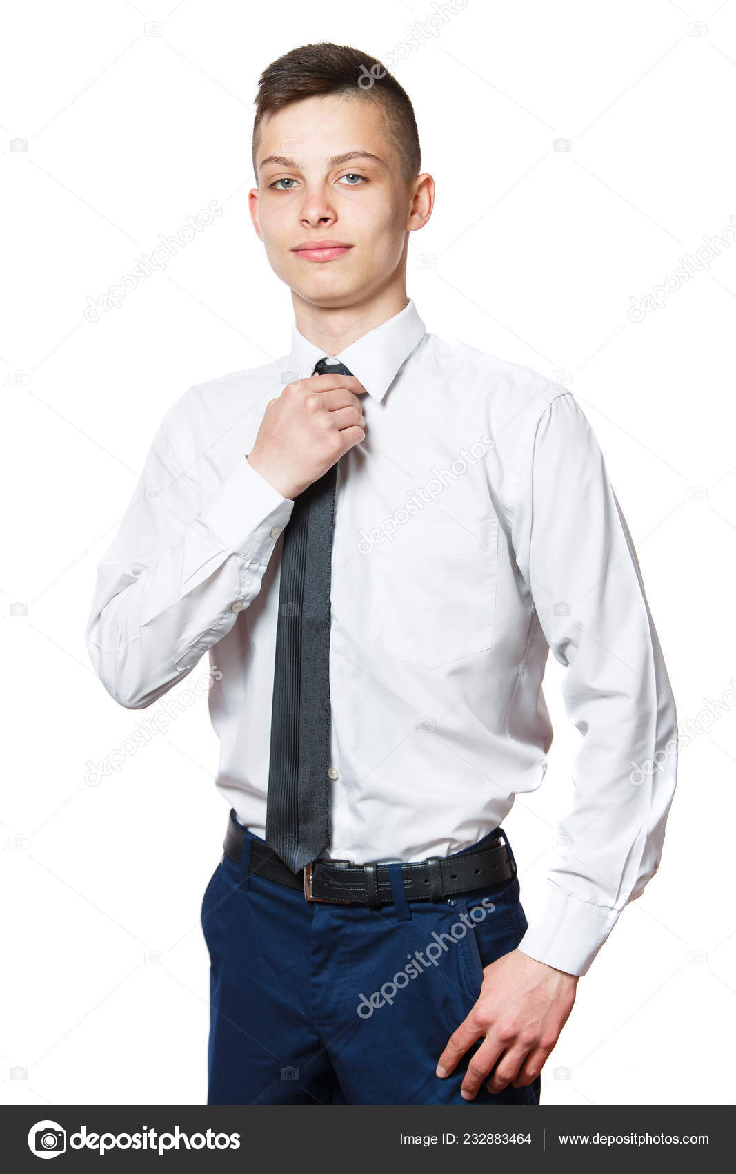 jeans with dress shirt and tie