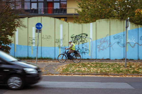 Octubre 2018 Alemania Ciudad Krefeld Bicicleta Como Transporte Ecológico Significa — Foto de Stock