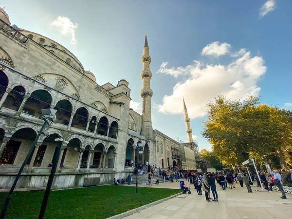 Sultão Ahmet Camii Istambul Azul Mesquita Turca Marco Islâmico Com — Fotografia de Stock