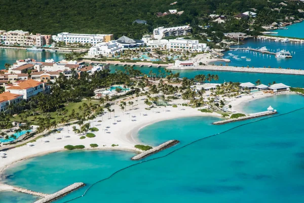 Plage Vue Aérienne Drone Haut Sur Punta Cana Paysage Bavaro — Photo