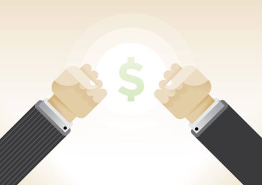 Finans tartışmalarında ya da pazarlıklarda işadamı geçiyor. Onların hedefi olarak parlayan dolar sembolü ile. Kavramlar: iş ilişkileri, kavgalar, tartışmalar, kavgalar, pazar rekabeti vb.