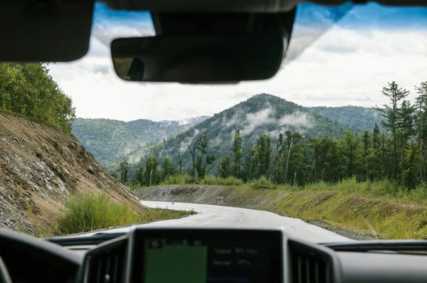 Vista Carretera Desde Coche — Foto de Stock