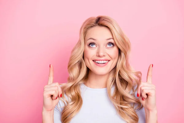 Retrato Atraente Bonito Estudante Agradável Esposa Positiva Engraçado Namorada Tolo — Fotografia de Stock