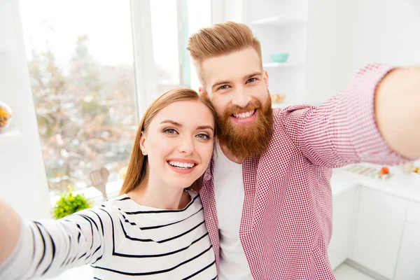 Recreação Moderna Estilo Vida Doméstico Fotografia Conceito Amizade Auto Retrato — Fotografia de Stock