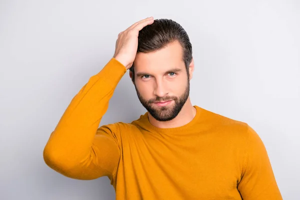 Gente Sano Cabello Persona Líder Concepto Éxito Primer Plano Retrato — Foto de Stock