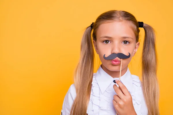 Zeit für Spaß Konzept Nahaufnahme Porträt von freudig, craz small bl — Stockfoto