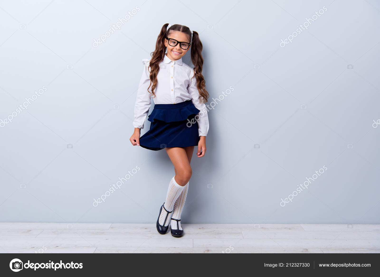 Full body size length of childish nice cute cheerful adorable lo Stock  Photo by ©deagreez1 212327330