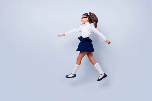 First day at school concept. Full length, legs, body, size profi — Stock Image First day at school concept. Full length, legs, body, size profi Stock Picture