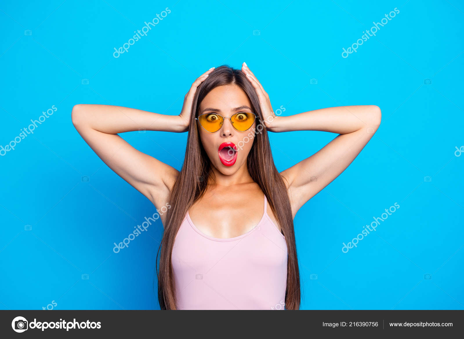 Portrait Of Nice Sweet Attractive Adorable Winsome Straight Hair
