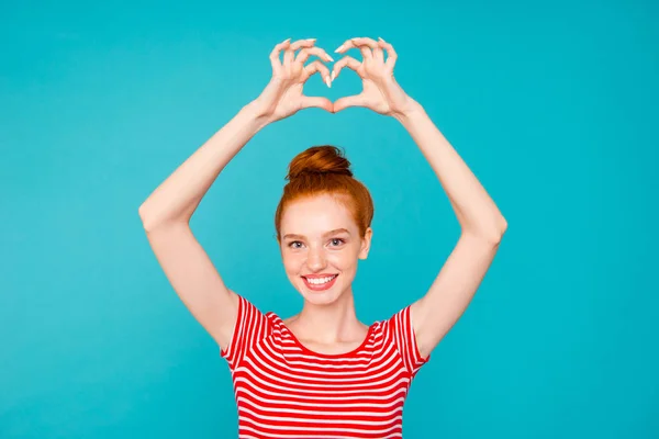 Retrato Agradável Bonito Adorável Atraente Encantador Elegante Alegre Positivo Menina — Fotografia de Stock