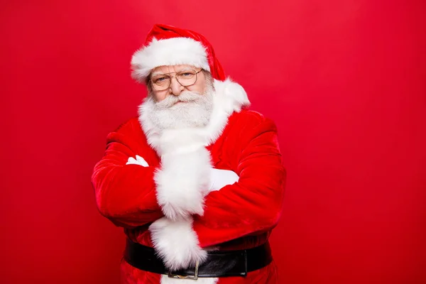 Portaste Bien Este Año Grave San Nicolás Con Estilo Gafas — Foto de Stock