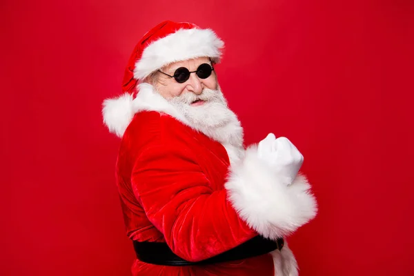 Noel Dilek Noel Aralık Kış Arifesi Olgun Şık Moda Büyükbaba — Stok fotoğraf