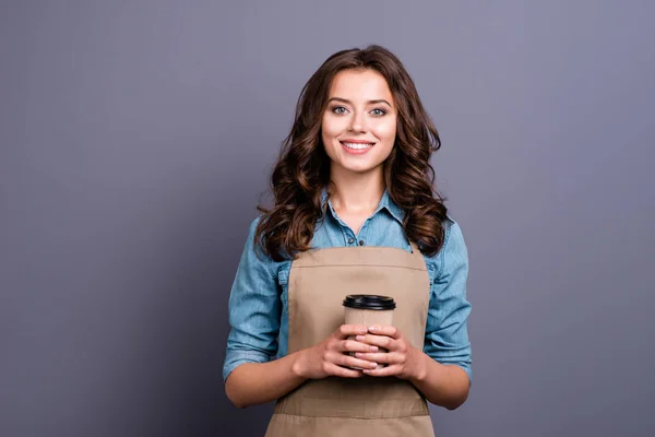 Leuk schattig positieve delicaat zoet winsome mooie aantrekkelijke styl — Stockfoto