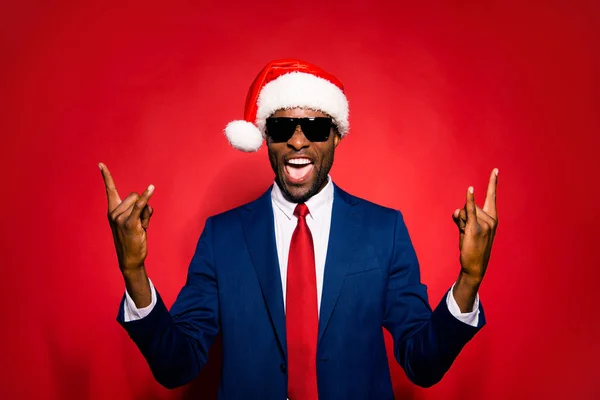 December noel eve merry christmastime event. Stylish trendy suit — Stock Photo, Image