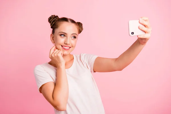 Profilbild von hübsch, verträumt, charmant, schön, geschnitten — Stockfoto