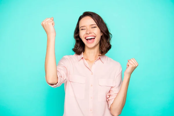 Portrait von schönen positiven fröhlich emotional fröhlich attraktiv c — Stockfoto