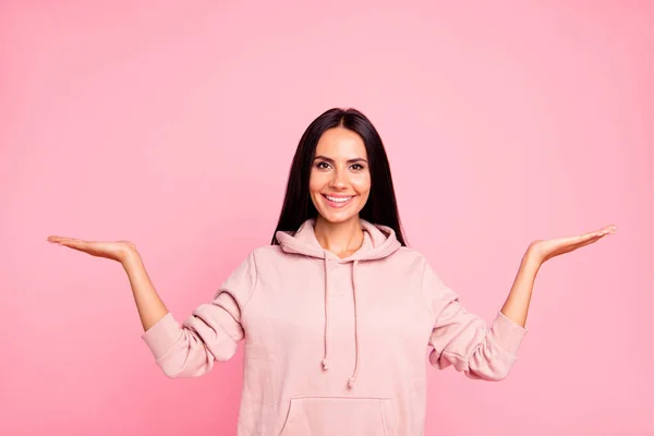 Retrato de agradável bonito doce adorável adorável atraente encantador — Fotografia de Stock