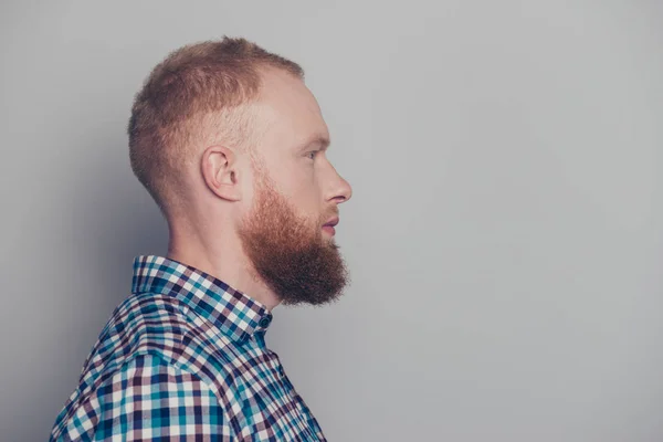 Profiel kant weergave portret van mooie goed verzorgde rustige minded hand — Stockfoto