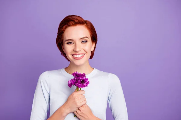 De cerca retrato de encantadora hermosa linda ella su chica con un — Foto de Stock