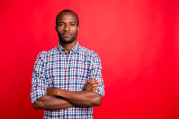 Portret Van Leuke Knappe Verzorgd Aantrekkelijke Jongen Dragen Gecontroleerd Shirt — Stockfoto